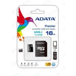 ADATA Memóriakártya MicroSDHC 16GB + Adapter UHS-I CLASS 10