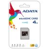 ADATA Memóriakártya MicroSDHC 4GB CLASS 4 adapter nélkül