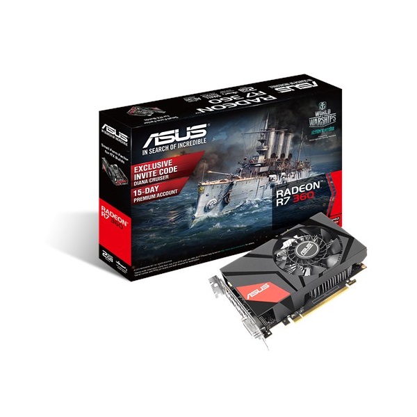 ASUS Videokártya PCI-Ex16x AMD R7 360 2GB DDR5 MINI