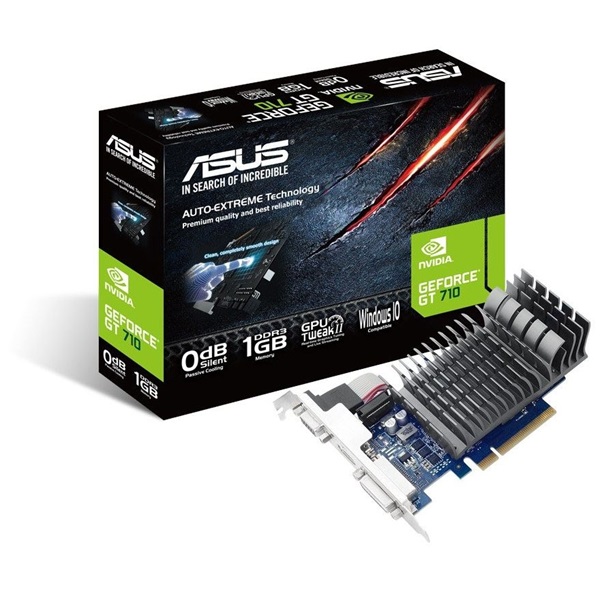 ASUS Videokártya PCI-Ex16x nVIDIA GT 710 1GB DDR3 Passzív