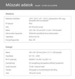 Ezviz DB2 wifi ajtócsengő