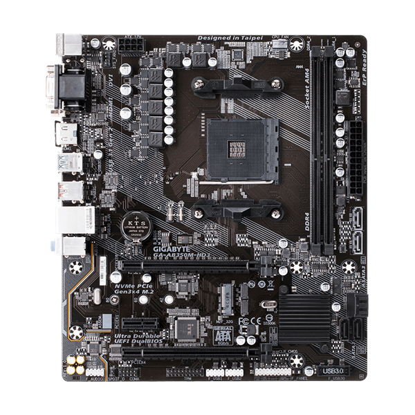 GIGABYTE Alaplap AM4 AB350M-HD3 AMD M350