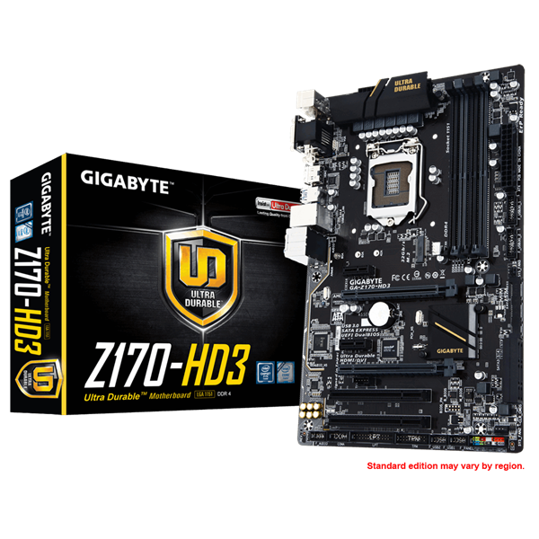 GIGABYTE Alaplap S1151 Z170-HD3 INTEL Z170