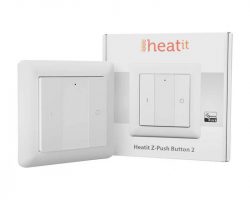 Heatit Z-Push Button 2 Fehér Z-wave okos fali kapcsoló