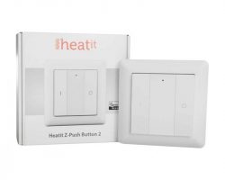 Heatit Z-Push Button 2 Fehér Z-wave okos fali kapcsoló