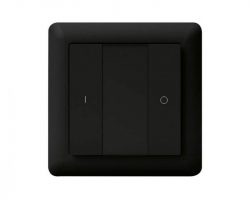Heatit Z-Push Button 2 Fekete Z-wave okos fali kapcsoló