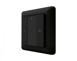 Heatit Z-Push Button 2 Fekete Z-wave okos fali kapcsoló