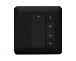 Heatit Z-Push Button 8 Fekete Z-wave okos fali kapcsoló