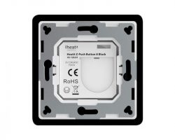 Heatit Z-Push Button 8 Fekete Z-wave okos fali kapcsoló