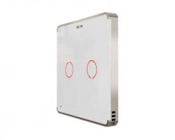 Heltun Touch Panel Switch Duo Fehér-ezüst okos fali kapcsoló HE-TPS02-SW
