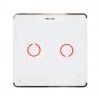 Heltun Touch Panel Switch Duo Fehér-ezüst okos fali kapcsoló HE-TPS02-SW