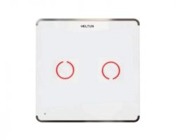 Heltun Touch Panel Switch Duo Fehér-ezüst okos fali kapcsoló HE-TPS02-SW