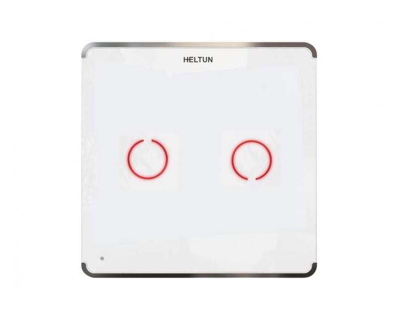 Heltun Touch Panel Switch Duo Fehér-ezüst okos fali kapcsoló HE-TPS02-SW