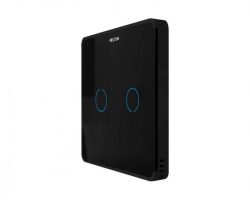 Heltun Touch Panel Switch Duo Fekete-fekete okos fali kapcsoló HE-TPS02-GKK