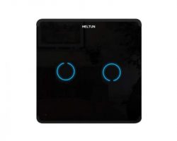 Heltun Touch Panel Switch Duo Fekete-fekete okos fali kapcsoló HE-TPS02-GKK