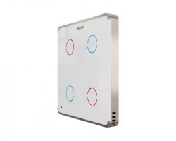 Heltun Touch Panel Switch Quarto Fehér-ezüst okos fali kapcsoló HE-TPS04-SW