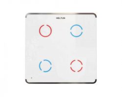 Heltun Touch Panel Switch Quarto Fehér-ezüst okos fali kapcsoló HE-TPS04-SW