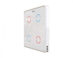 Heltun Touch Panel Switch Quarto Fehér-fehér okos fali kapcsoló HE-TPS04-WW