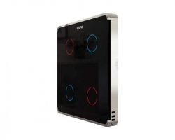 Heltun Touch Panel Switch Quarto Fekete-ezüst okos fali kapcsoló HE-TPS04-SK