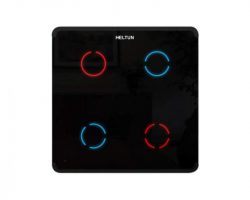 Heltun Touch Panel Switch Quarto Fekete-fekete okos fali kapcsoló HE-TPS04-GKK
