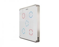 Heltun Touch Panel Switch Quinto Fehér-ezüst okos fali kapcsoló HE-TPS05-SW