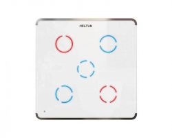 Heltun Touch Panel Switch Quinto Fehér-ezüst okos fali kapcsoló HE-TPS05-SW