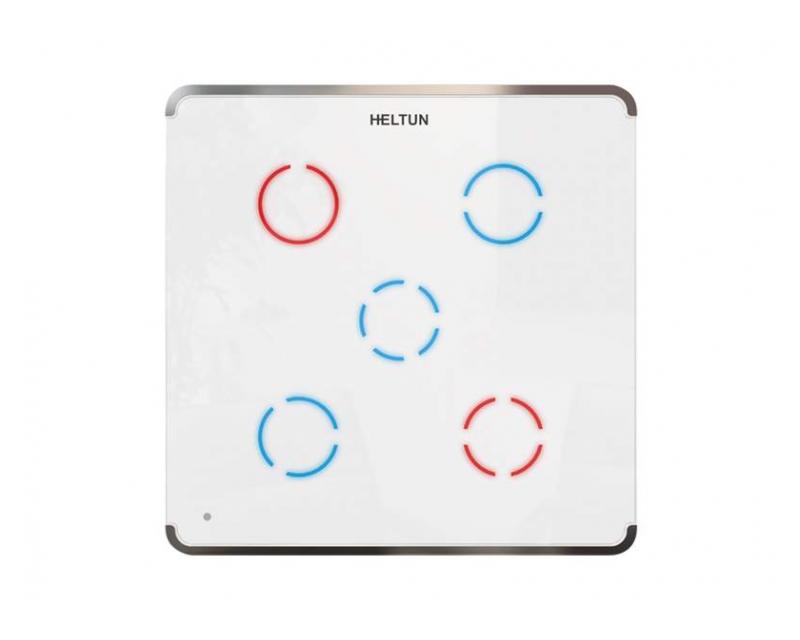 Heltun Touch Panel Switch Quinto Fehér-ezüst okos fali kapcsoló HE-TPS05-SW