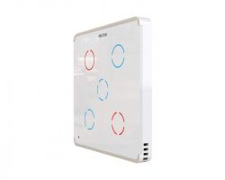 Heltun Touch Panel Switch Quinto Fehér-fehér okos fali kapcsoló HE-TPS05-WW