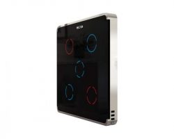 Heltun Touch Panel Switch Quinto Fekete-ezüst okos fali kapcsoló HE-TPS05-SK