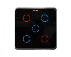 Heltun Touch Panel Switch Quinto Fekete-ezüst okos fali kapcsoló HE-TPS05-SK