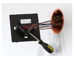 Heltun Touch Panel Switch Quinto Fekete-ezüst okos fali kapcsoló HE-TPS05-SK