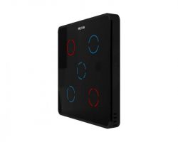 Heltun Touch Panel Switch Quinto Fekete-fekete okos fali kapcsoló HE-TPS05-GKK