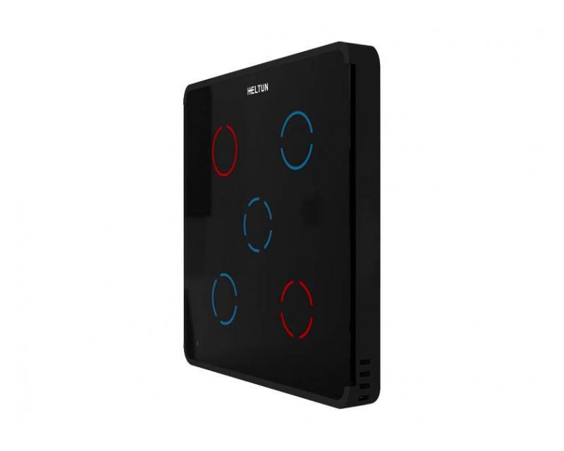 Heltun Touch Panel Switch Quinto Fekete-fekete okos fali kapcsoló HE-TPS05-GKK