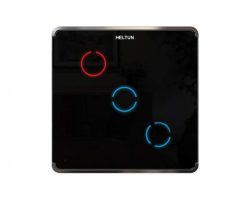 Heltun Touch Panel Switch Trio Fekete-ezüst okos fali kapcsoló HE-TPS03-SK