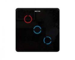 Heltun Touch Panel Switch Trio Fekete-fekete okos fali kapcsoló HE-TPS03-GKK