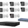 Hikvision 8 kamerás IP kamera rendszer 4MP kültéri csőkamerával