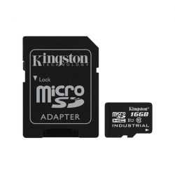 KINGSTON Memóriakártya MicroSDHC 16GB CLASS 10 UHS-I Industrial Temp + Adapter