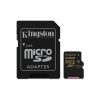 KINGSTON Memóriakártya MicroSDXC 64GB CLASS U3 UHS-I Gold (90/45) + Adapter