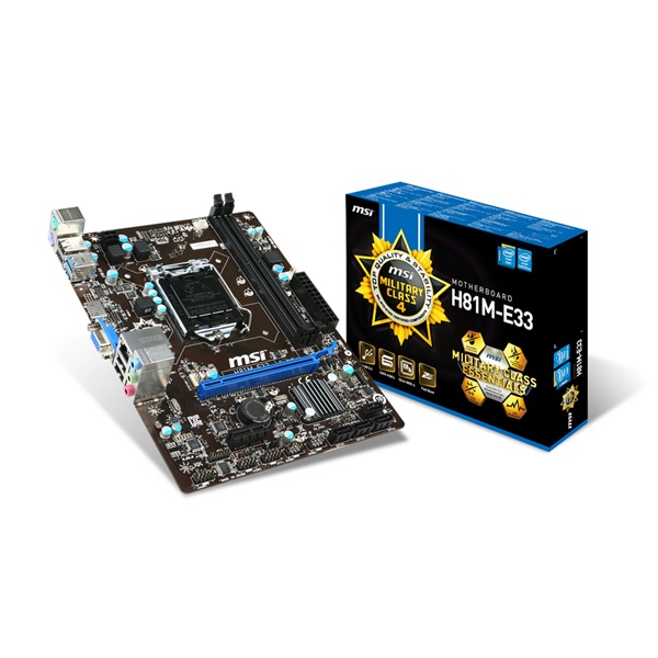 MSI Alaplap S1150 H81M-E33 Intel H81