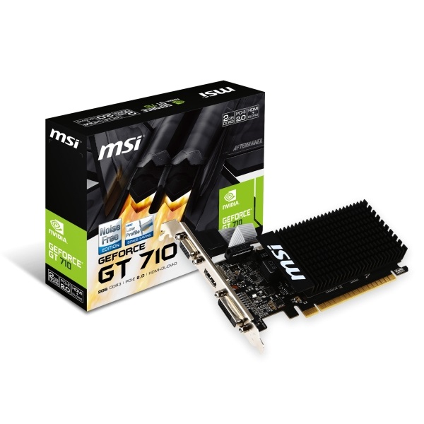 MSI Videokártya PCI-Ex16x nVIDIA GT 710 1GB DDR3 Passzív
