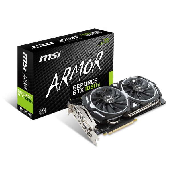 MSI Videokártya PCI-Ex16x nVIDIA GTX 1080 Ti ARMOR 11GB DDR5X