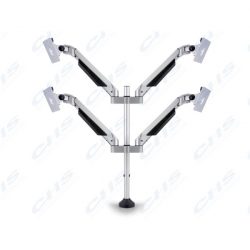 Multibrackets Gaslift asztali Quad monitor kar ezüst